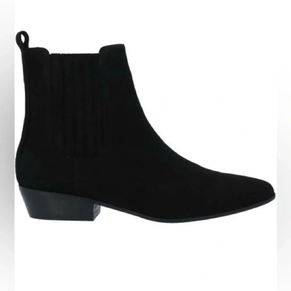 MARC ELLIS Women’s Ankle Boot Suede Leather‎ Black Italy $413 EU 36 US 6 Classic